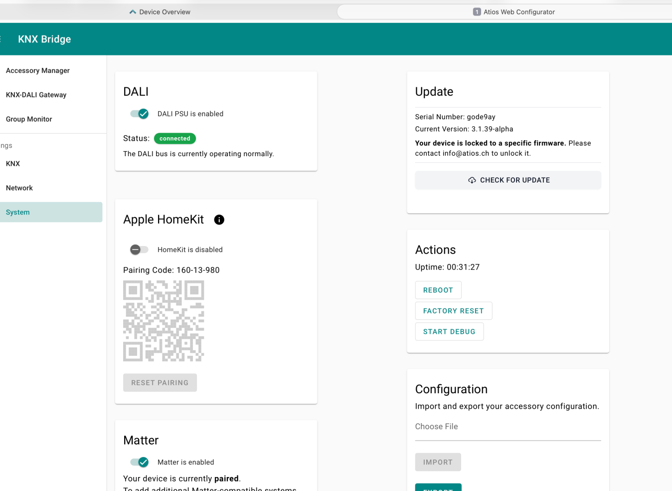 System Settings overview