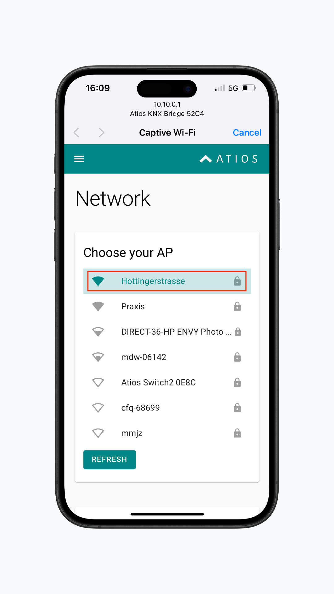 Step 2: Select your home Wi-Fi network
