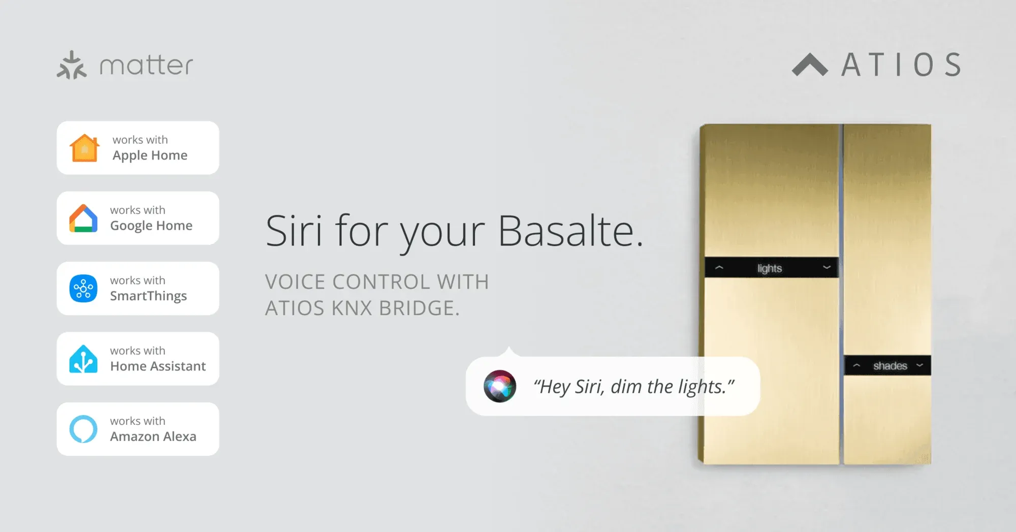 Voice Control for your Basalte KNX System.