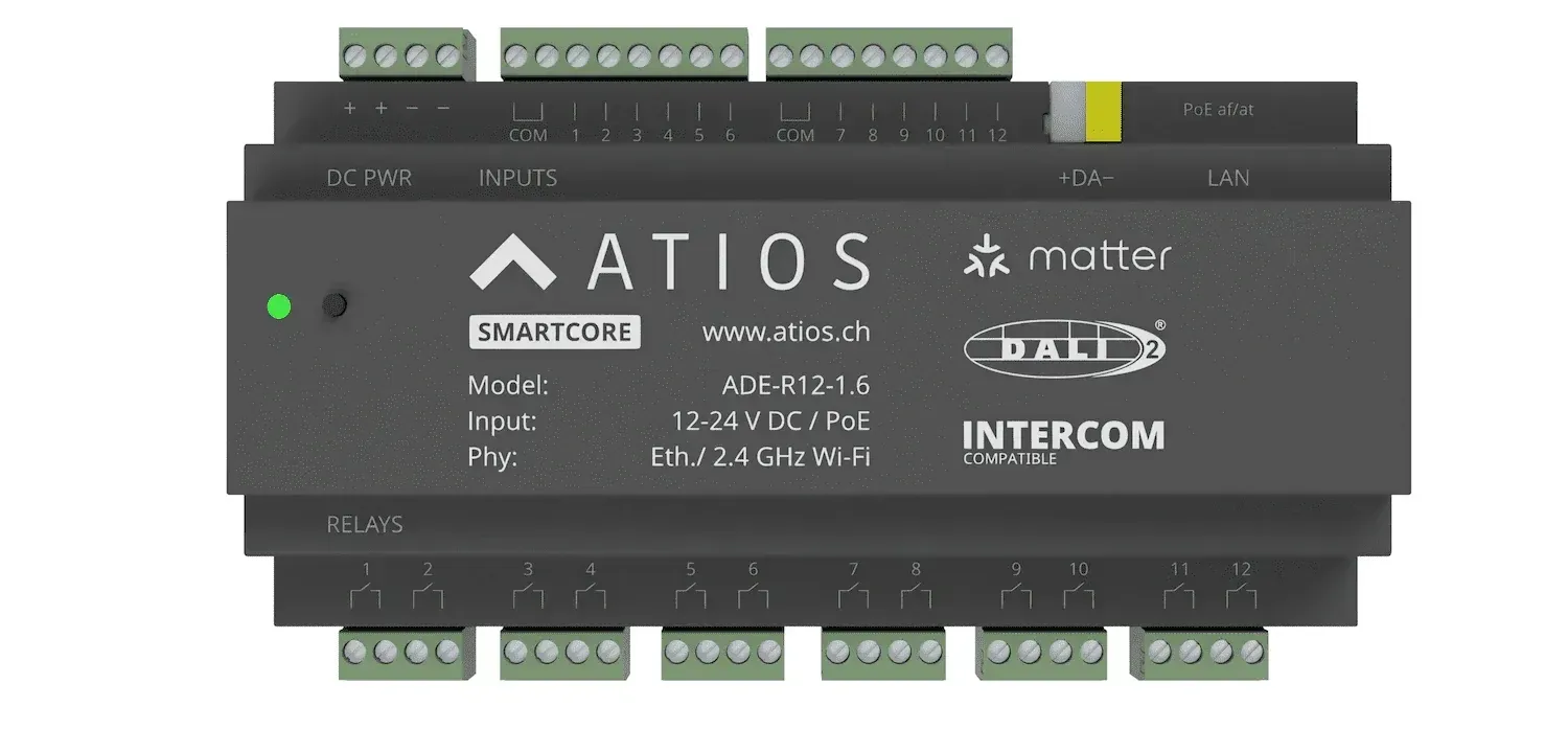 Atios SmartCore mit integriertem 12-fach Schaltaktor: Die innovative Lösung für die intelligente Hausautomation