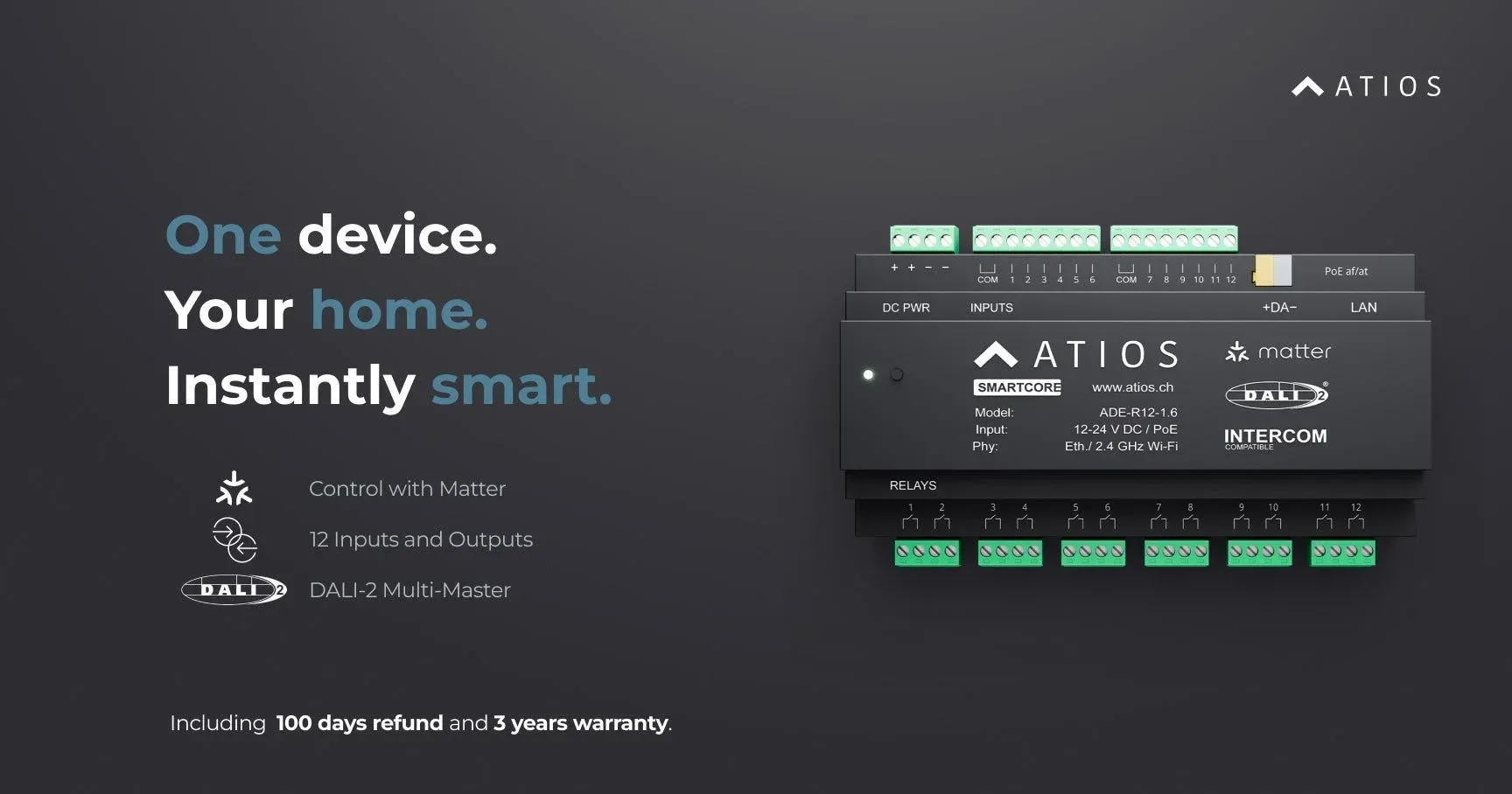 Use Atios SmartCore to commission your DALI System