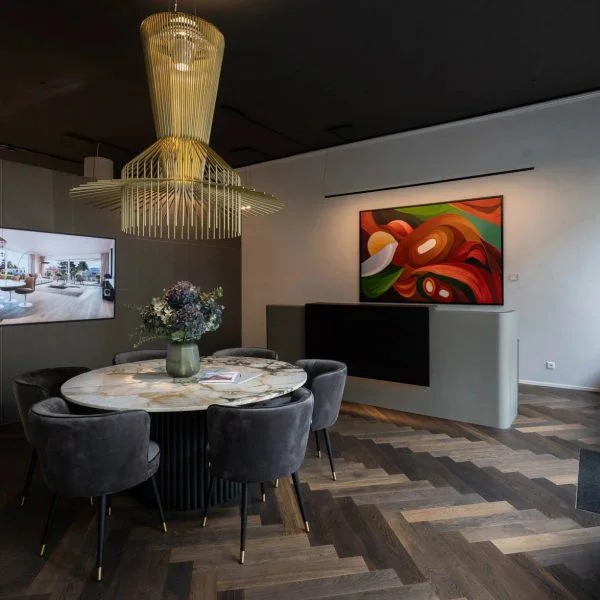 Avant-garde real estate showroom
